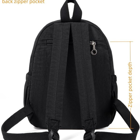 Mini 11.8 Inch Backpack for Women and Girls Black - Picture 6 of 10